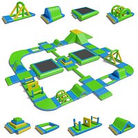 Aqua inflatable Trampoline 3D model