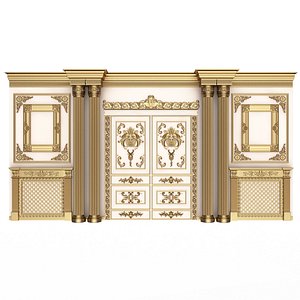 Boiserie Classic Wall with Mouldings 012 White model
