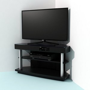 corner tv-stand player tv 3d max