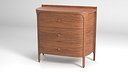 Aria Three-Drawer Wood Dresser