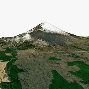 Fuji Volcano Fuji Hakone Izu National Park Japan 3D model