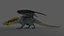 3D rigged blue dragon animation model