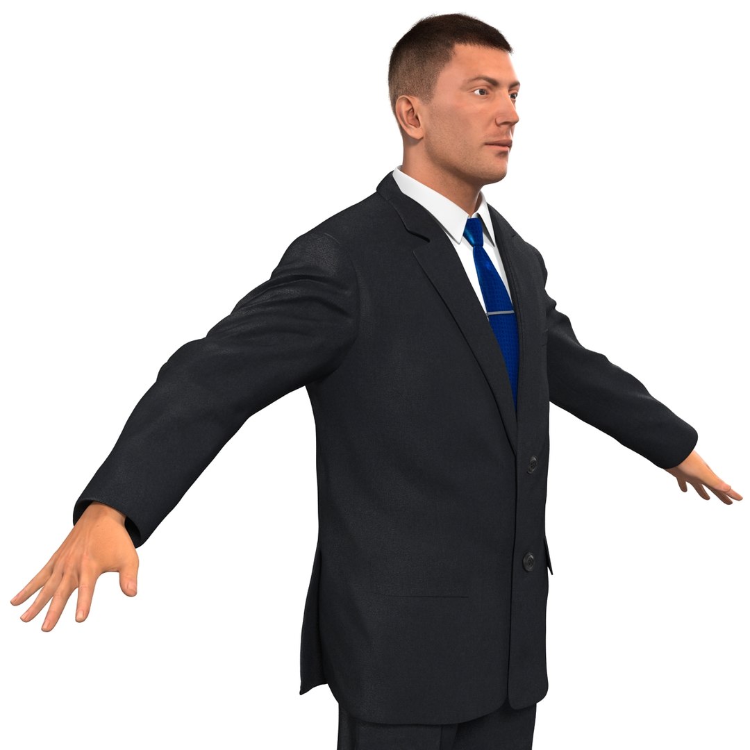 3d Businessman Rigged Model