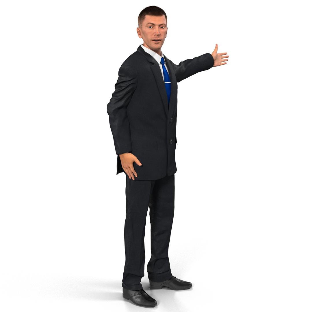 3d Businessman Rigged Model