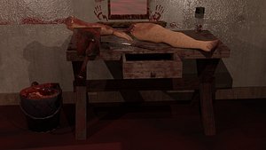 Dark Realms Meets Butchery Legacy Mansion Tools Organ Pail 3D model
