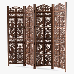 Freestanding Folding Room Screen Divider