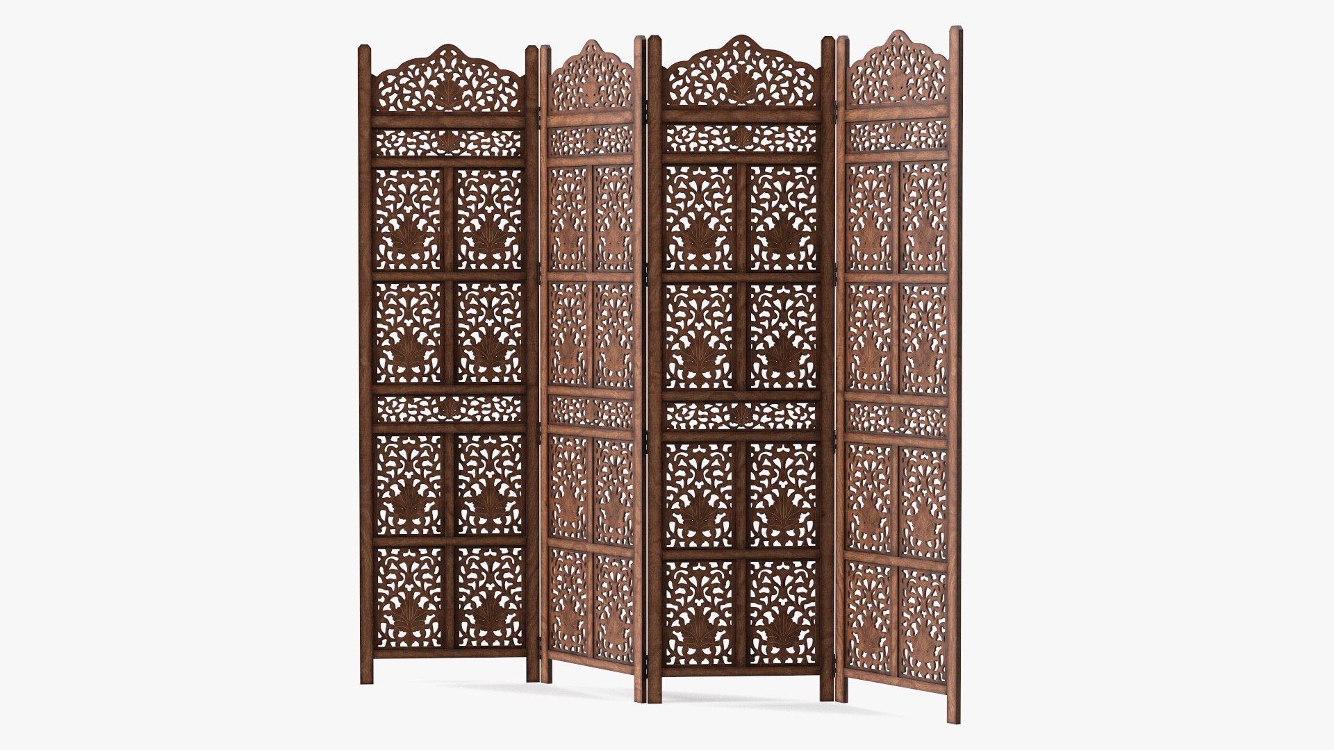 Freestanding Folding Room Screen Divider 3D model preview