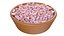 Tigela de feijão Borlotti com cranberry