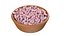 Tigela de feijão Borlotti com cranberry