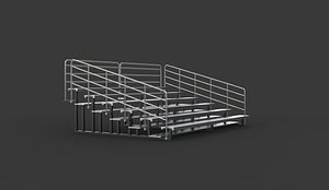 Grandstand chairs 02 3D model