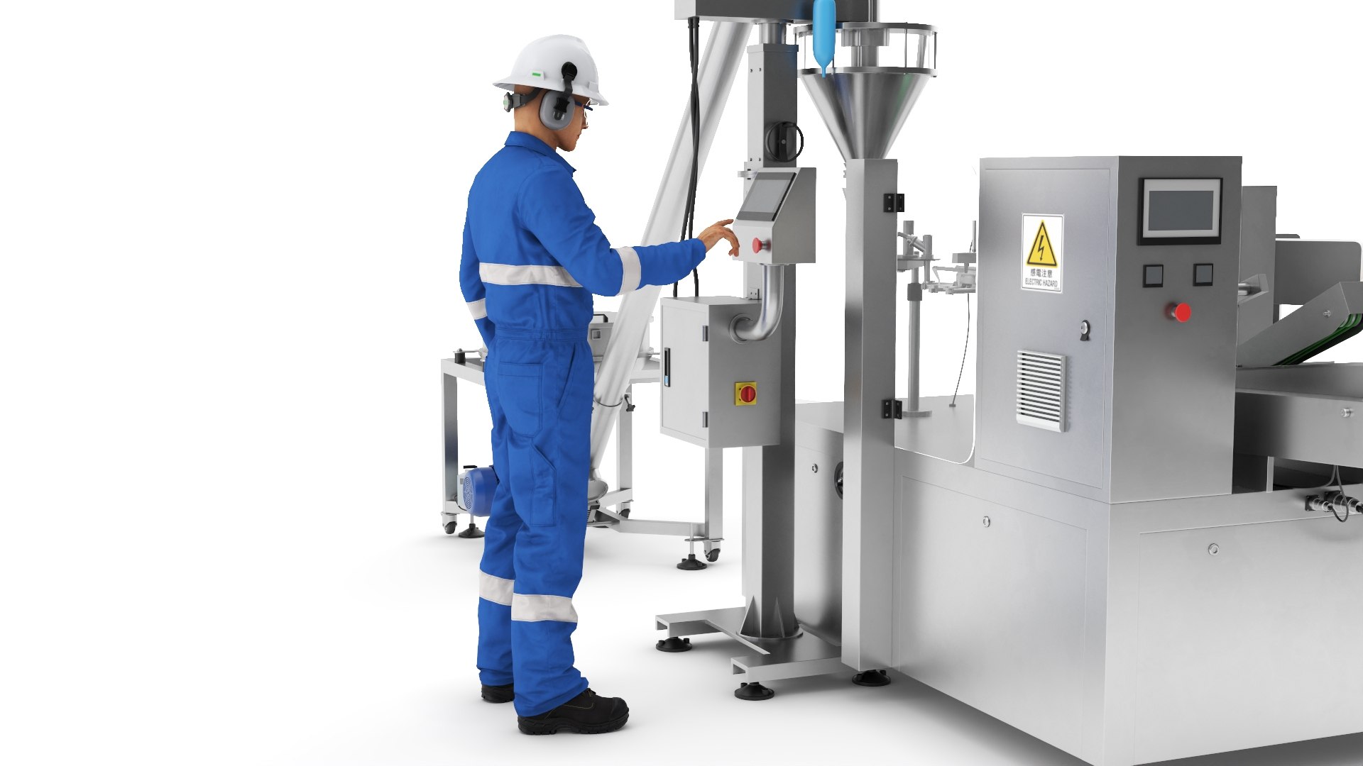 3D Bulk Product Packaging Machine Operation Worker Model - TurboSquid ...