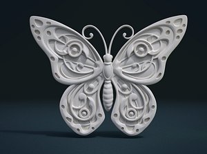 butterfly relief 3D model