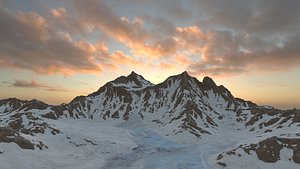 Himalayan snowy mountain PBR landscape