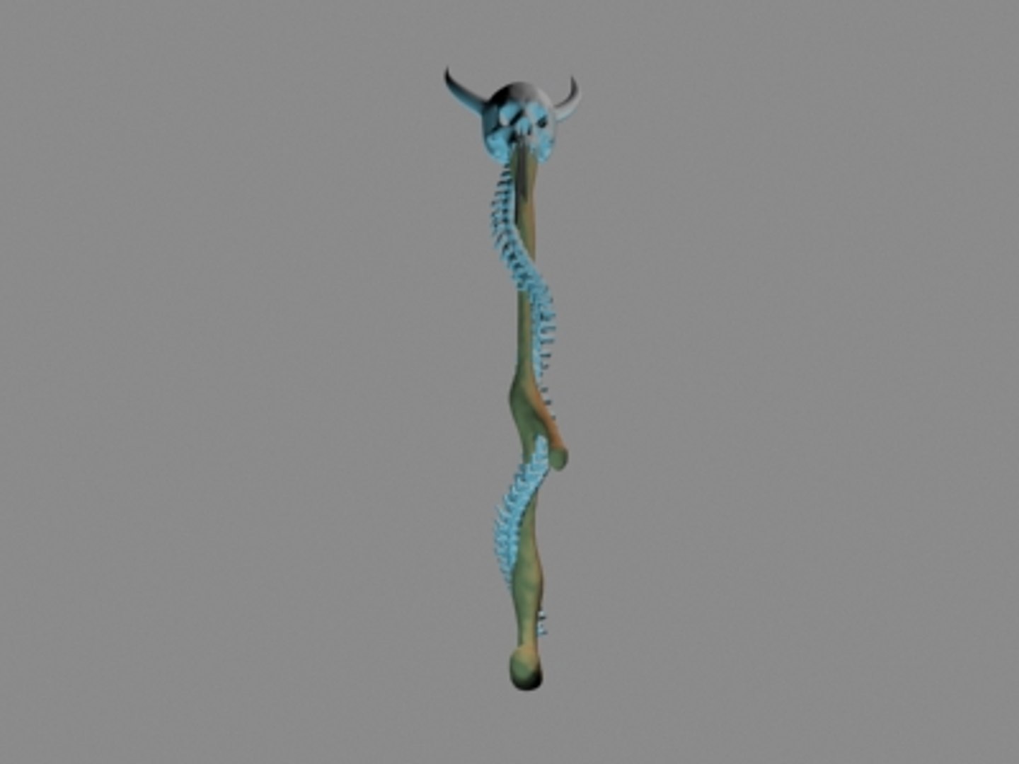 Free Skull Staff 3d Model