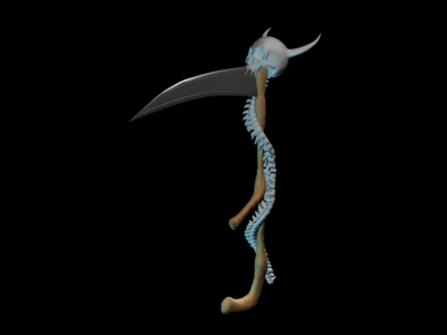 Free Skull Staff 3d Model