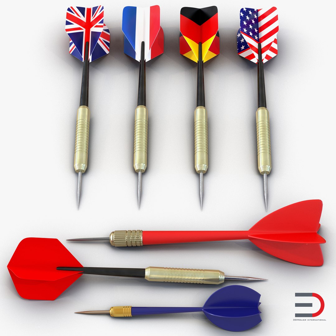 Dart Needles 3D Models Collection 3D model preview