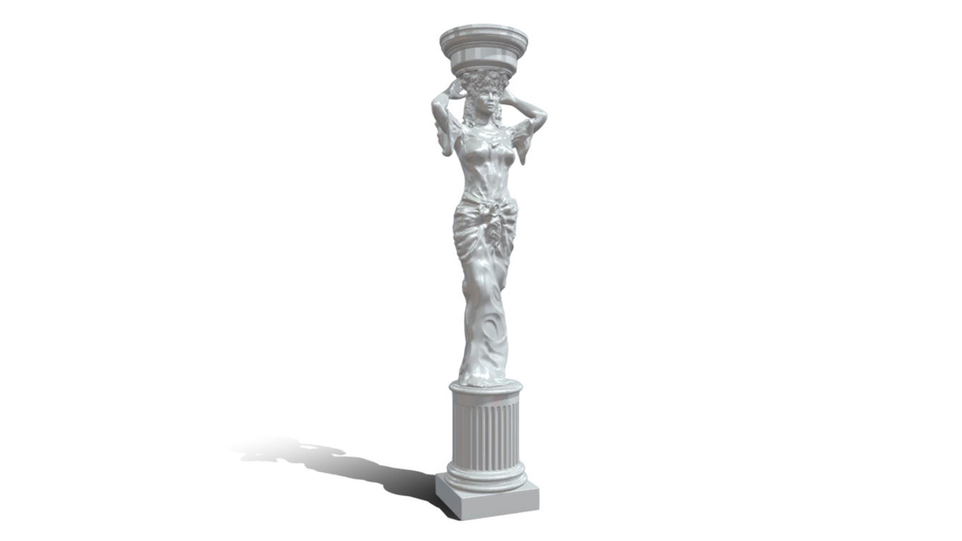 3D Round Column Women Model - TurboSquid 2166643