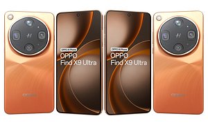 OPPO Find X9 Ultra Canyon Orange 3D