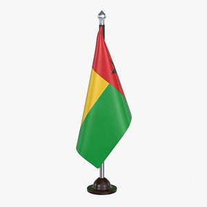 3D Guinea Bissau Flag Stand