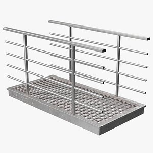 Straight Industrial Catwalk Middle 3D