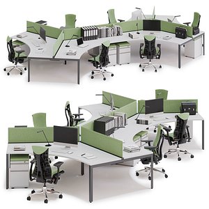 3D herman miller layout model
