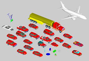 site vehicle balloon 3d model