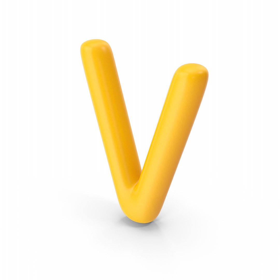 Letter V Orange model - TurboSquid 1865805