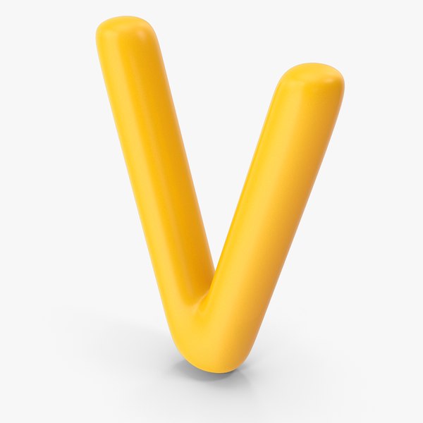 Letter V Orange model - TurboSquid 1865805