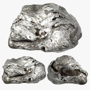 Ag Silver Chemical Element Native Nugget