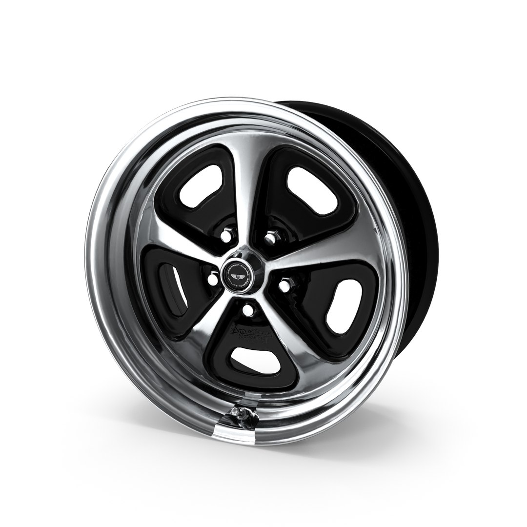 3D American Racing VN501 Wheel 17x7 Gloss Black Machined 1965-1973 ...