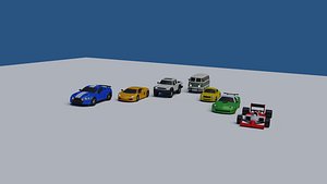 LowPoly car pack