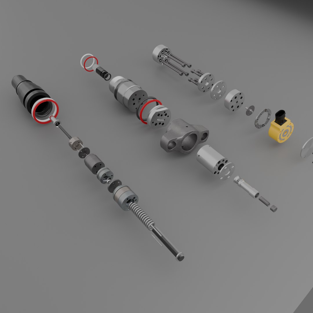 3D Cat-Style Diesel Injector - Full Assembly - TurboSquid 2419292