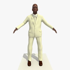 c4d old african male man