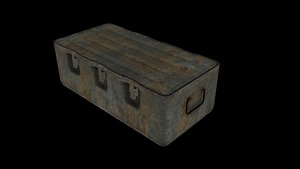 military ammo crate 3d max