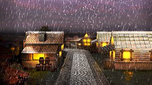 medieval town house set 3D model