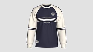 3D Men Raglan Printed Sweatshirt - WORLD ACTION