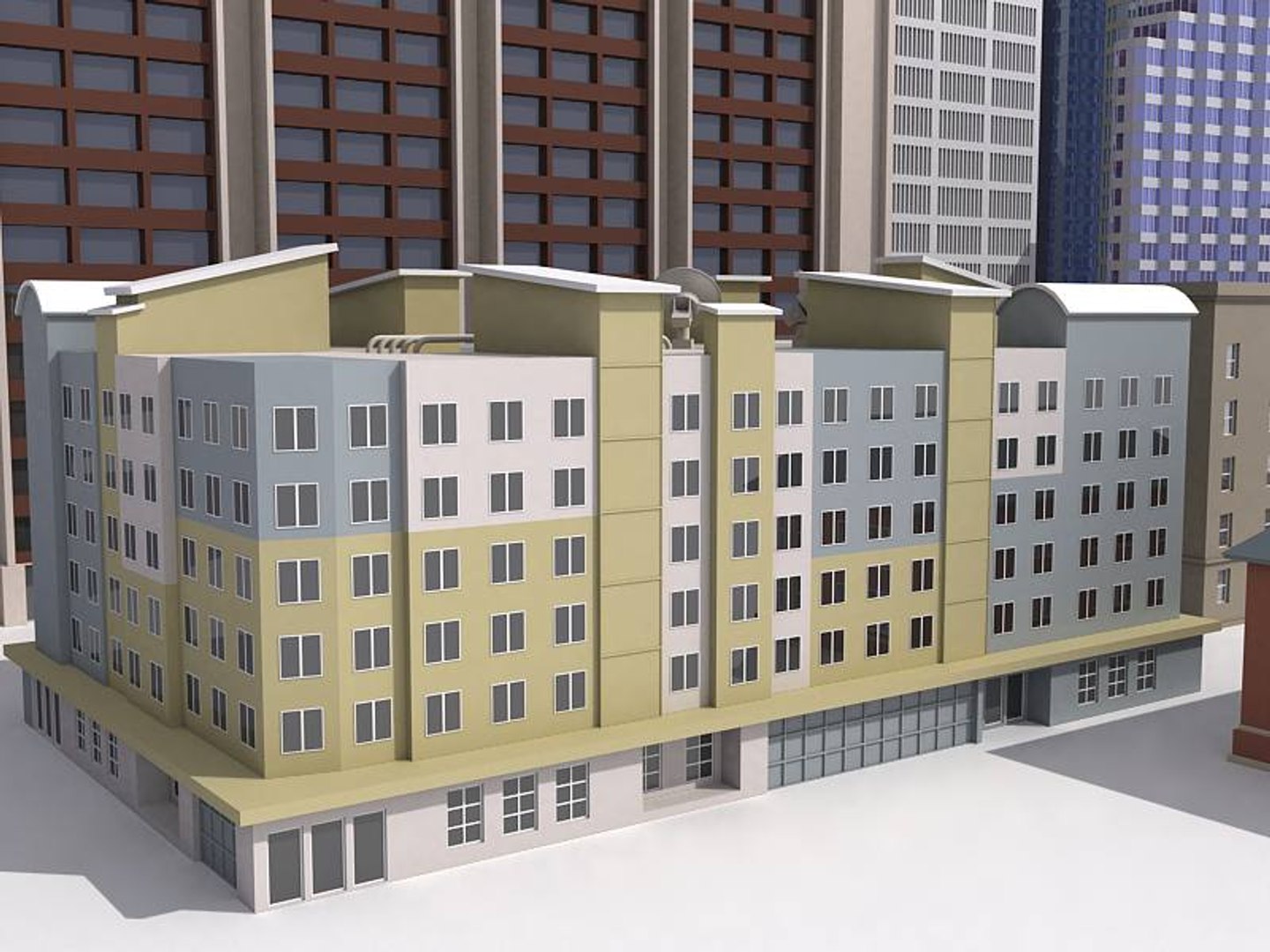 3d Small Medium Rise Buildings