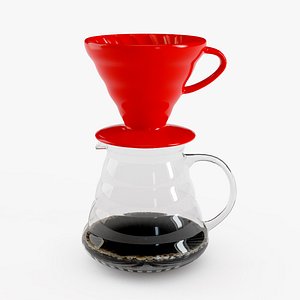 3D model v60 coffee drip hario