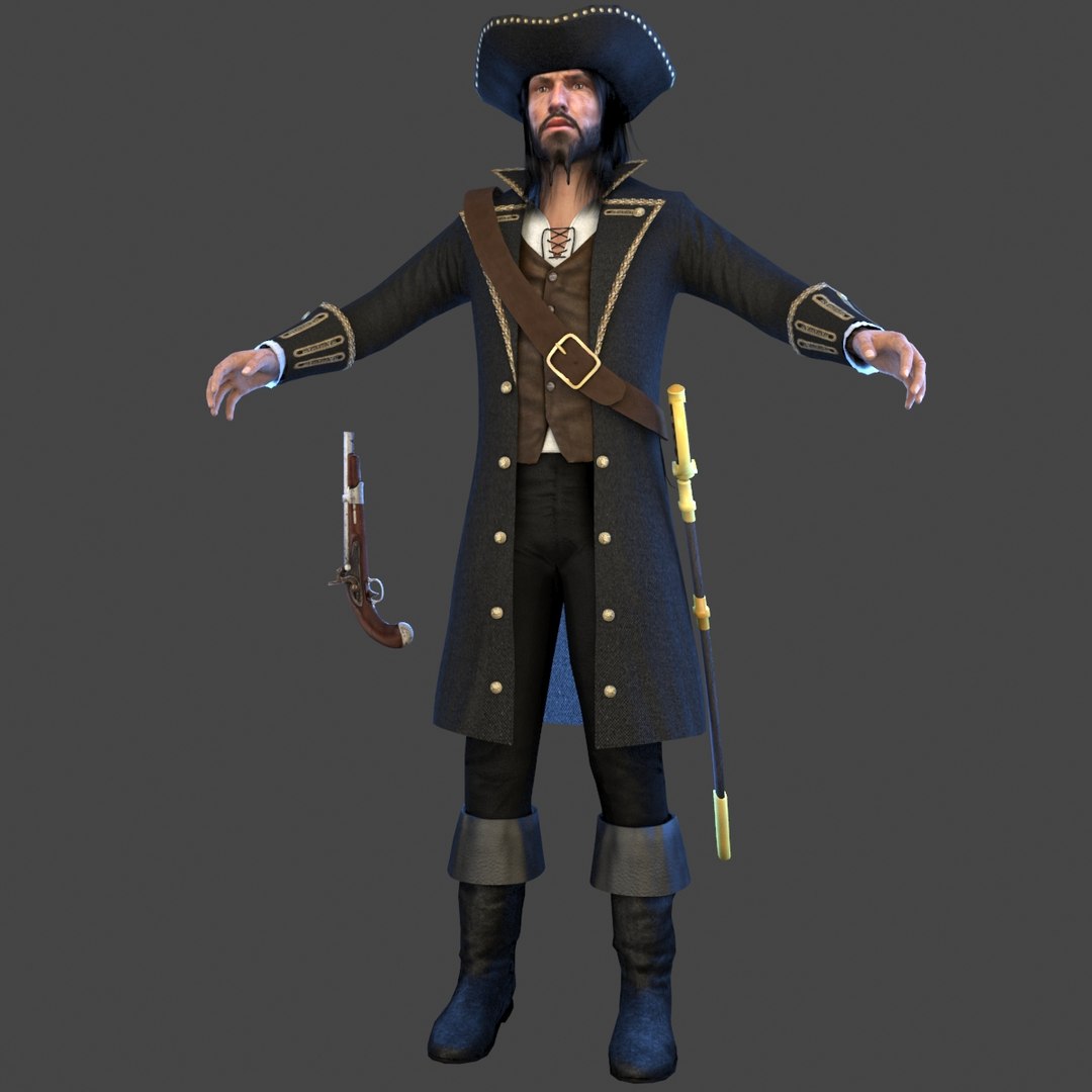 Pirate Man Hat 3D Model - TurboSquid 1460885