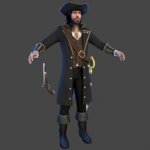 pirate man hat 3D model