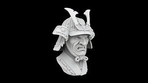 3D Armored Samurai Bust 3D Print Model