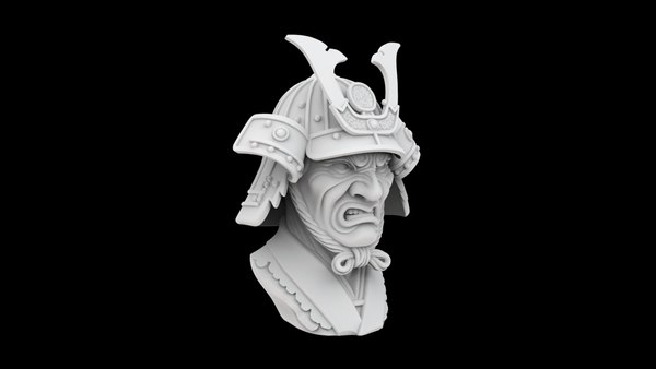 Modelo de impressão 3D de busto de samurai blindado Modelo 3D ...