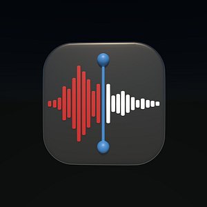 Sound wave icon 3D model 3D model