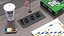 Damped Outlet Socket Three Plug Black