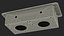 Damped Outlet Socket Three Plug Black
