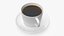 Ceramic Coffee Cup with Saucer 3D model