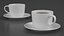 Ceramic Coffee Cup with Saucer 3D model