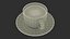 Ceramic Coffee Cup with Saucer 3D model