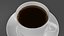 Ceramic Coffee Cup with Saucer 3D model