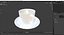 Ceramic Coffee Cup with Saucer 3D model